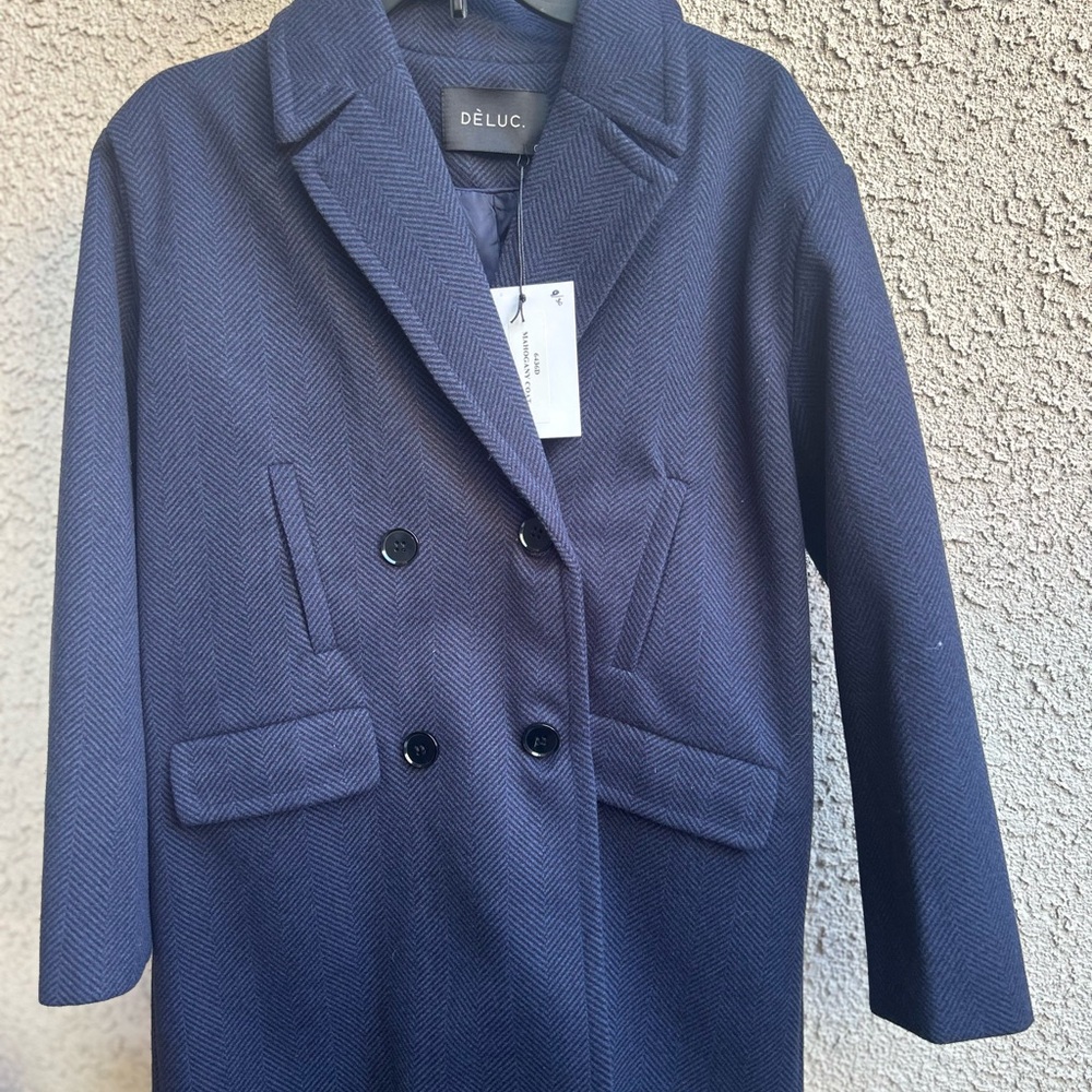 Deluc Women's Classic Navy Pea Coat